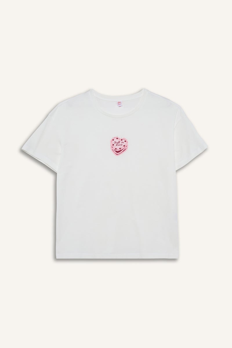 DeFacto Pink Woman Regular Fit Printed Top Bottom 2 Piece Pajama Set Casual - Image 2